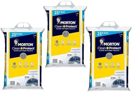 (3Pack) - 25lb Bags Morton Clean and Protect Water Softener Salt, Easy-Carry, Senior-Friendly, Lightweight
