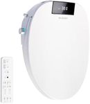 WLJBIDET Bidet Toilet Seat with Remote Control, Electronic Heated Bidet Seat with Adjustable Warm Water and Pressure, Warm Air Drying, Display Screen, Night Light, Slow Closed Toilet Lid, Elongated