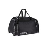 Mitre Corre Wheeled Sports Bag | Large Compartment | Adjustable Straps, Black, One Size