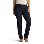 Lee Women's Plus Size Flex Motion Regular Fit Straight Leg Jean, Niagara, 22 Plus