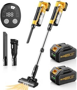 qimedo V1 Cordless Vacuum with Extra 8000mAh Battery, 700W Brushless Vacuum Cleaners for Home, 6 in 1 Electric Stick Vacuum withwith Hepa Filter, Best Cordless Vacuum for Pet Hair/Hardwood Floor