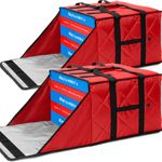 MyLifeUNIT 2-Pack Pizza Bag for Delivery, 20" x 20" x 11" Insulated Pizza Delivery Bag, Commercial Pizza Warmer Bag Holds 5-6 Large 18" Pizza Boxes, Hot Pizza Carrier for Bike Rack, Parties, Takeout
