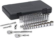 GEARWRENCH 57 Pc. 3/8" Drive 6 Pt. Mechanics Tool Set, Standard & Deep, SAE/Metric - 80550