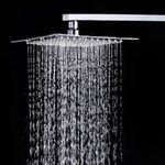 12 x 12 inch Rain shower with 24 inch Shower Arm,Stainless Steel 304 shower head 12 inch, lauxury bathroom shower, shower head for bathroom 12 inch Easy self installation, 1 set, silver