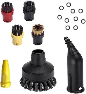 7 Pcs Accesorios Karche- Vapor, 4 Cepillos Redondos, 1Cepillo Redondo Grande y Boquilla de Jet Nozzle, para Limpiadoras a Karche-r Vapor SC1 SC2 SC3 SC4 SC5 SC7 CTK10