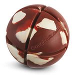 Goughnuts Indestructible Dog Chew Ball Toy Made of Natural Rubber for Aggressive Chewers and Medium and Large Dogs 30-70 Pounds - Red