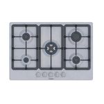 Bosch, Series 4, PGQ7B5K90 75cm Gas Hob with 5 burners, 3.3kW Wok, 3 Dishwasher suitable cast iron pan supports, new standard sword dials, Star layout