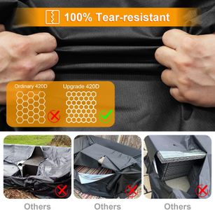Kipiea Square Outdoor Furniture Cover – Waterproof 420D Heavy Duty, 200x200x90cm