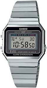 Casio Men'S A700W-1Acf Classic Digital Display Quartz Watch 35.5 Mm Silver