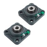 Othmro 2pcs Pillow Block Bearing UCF201 12mm Mounted Bear Square Flange