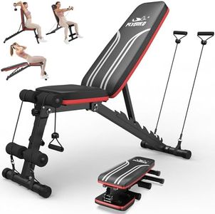 FLYBIRD Adjustable Bench, Utility Weight Bench with 8-Position Adjustable Backrest/3-Position Adjustable Footrest, 318 kg Weight Capacity, Foldable Workout Bench with 90° Angle for Home Gym