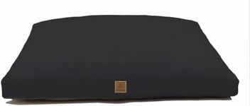 Meditation Mat -36"×28"×3" Floor Mat Yoga Meditation Pad Zabuton Meditation Cushion for Kneeling and Sitting Large Floor Pillow Zafu Bench Complement Removable Washable Natural Cotton Cover (Black)