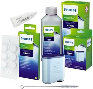 Philips AquaClean all-round care set for fully automatic coffee machines (includes water filter CA6903), descaler 250 ml, grease HD5061, coffee grease remover CA6704/10 (6 tablets), cleaning brush