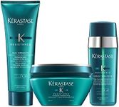 Kérastase Resistance Therapiste, Complete Hair Repairing Treatment For Very Dry and Damaged Normal to Thick Hair, Contains Strengthening Shampoo, Healing Mask & Heat Protection Serum, Trio Set