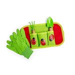 Bigjigs Toys Kids Gardening Set Belt - 4 Piece Garden Tools Set with Kids Gardening Gloves, Spade & Fork, Quality Outdoor Toys