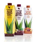 Forever Living Aloe Vera Gel Drink - Mixed Tripack - 1x Original Aloe Vera Gel, 1x Aloe Berry Nectar, 1x Aloe Peaches - 1L Each