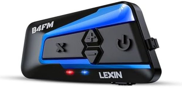 LEXIN LX-B4FM Motorcycle Intercom, Universal Helmet Communication System up to 4 Riders, Waterproof Motorcycle Bluetooth Headset with 1600m Range