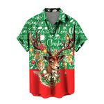 Christmas Shirts for Men Novelty Promotion Sale Clearance Fashion Christmas Santa Gift 3D Digital Printing Button Lapel Short Sleeve Shirt T Shirt Shirt Oversize Tee Shirt Men White T Shirt Gift Sets