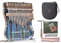 Acrylic Kalimba Clear 17 Key Finger Piano Crystal Kalimba Thumb Piano (Rainbow)