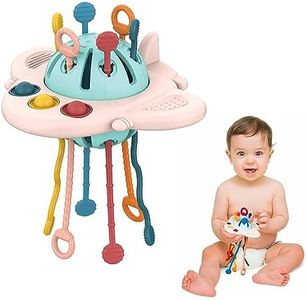 MYDOVA Juguetes Montessori 1 Años, Juguetes Bebé 12-18 Meses, Tirar de la Cuerda Juguete Bebé, Juguetes Mordedor sin BPA, Juguete de Silicona Montessori,Regalo Bebes de Cumpleaños Navidad