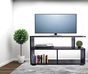 AAROORA Gaya-H3 Engineered Wood TV Table Entertainment Unit Display Storage Cabinet Rack with Decor 3 Shelf (Wenge Finish)