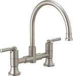 Peerless P2923LF-SS Westchester Bridge Kitchen Faucet Two Handle, Stainless