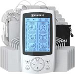 Stimease TENS Unit Muscle Stimulator, 24 Modes Dual Channel Rechargeable TENS EMS Machine Electronic Pulse Massager Shock Therapy for Natural Pain Relief with 20 Electrode Pads