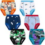 BIG ELEPHANT 6-Pack Potty Training Pants – 100% Cotton Absorbent Toddler Underwear for Boys and Girls, 12-24 Months