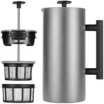 Espro 18169 French Press P6 Coffee Stamp Jug with Thermal Function, Coffee Maker, Coffee Maker, 950 ml, Brushed Stainless Steel