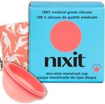 nixit Menstrual Disc | Ultra-Soft Medical-Grade Silicone | Reusable | Holds 2X Period Cup or 6 Tampons | 12-Hour Protection | Light & Heavy Flow | Menstrual Cup, Pad & Tampon Alternative