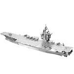 Piececool 3D Metal Puzzles for Adults, USS Enterprise CVN-65 Battleship Model Building Kits, DIY 3D Metal Puzzle Aircraft Carrier Toy for Adults, Great Gifts Idea, 130 Pcs