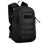 Wowelife Mini Tactical Backpack 10L Small Military Day PackBag for Hunting Camping Trekking Travel(Black)