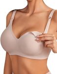 Avidlove Nursing Bras for Breastfeeding, Maternity Bra Push Up Seamless Ultra Comfort Maternity Bra, Pregnancy Bralette Underwear Ivory