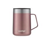 Contigo Streeterville Stainless Steel Travel Mug with Splash-Proof Lid, Vacuum-Insulated Tumbler for Coffee and Tea with Handle and Grip Base to Prevent Slipping, Pineberry, 14 oz (414 mL)