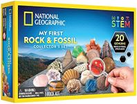 NATIONAL GEOGRAPHIC Rock & Fossil Kits – Sets Include Geodes, Real Fossils, Rose Quartz, Jasper, Aventurine & Many More Rocks, Crystals, Gemstones & Minerals