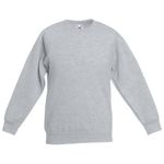 FRUIT OF THE LOOM Kids Classic Set-in Sweatshirt Jumper SS201 (9/11 Years, Heather Grey)