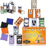 Halloween Carnival Bean Bag Toss Games for Kids and Adults, Trick or Treat Decoration, Home Decor, Party Favors Supplies, Tin Can Alley Game for Teens, Holiday Indoor Outdoor Party Yard Games