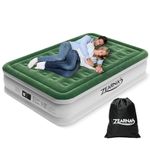 Zearna Air Mattress Queen with Built in Pump - Upgraded Inflatable Mattress, 2 Mins Quick Self Inflating with Double Air Chamber,18"/650lbs Max Matelas Gonflable, for Camping,Home,Portable Travel