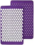 Spoonk AcuOM Acupressure Mat, Purple - Center & Calm Your Mind, Ease Muscle Stiffness & Pain - Light, Portable & Easy to Clean - Made from TPE Recycling Material - Travel Bag Included