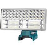 YEX-BUR LED Work Light for Makita 18V Li-Ion Battery 40W 4200LM Bright Handheld Flashlight Outdoor Jobsite Light Spotlight Floodlight with USB-A Port 90 Degree Pivoting Zinc Alloy Head Tool Light