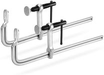 Jorgensen Bar Clamps, 12-Inch Light-duty Drop Forged Steel Bar Clamps for Woodworking and Welding, 2 Pack