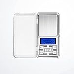 Digital Scale, Portable Weighing Scale 0.01 g-200 g, High Precision Mini Pocket Scale for Gold, Jewellery, Digital Kitchen Scales Food Herb and Coffee with Back-Lit LCD Display