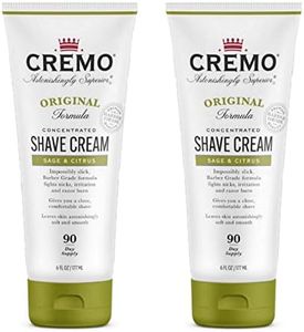 Cremo Barber Grade Sage & Citrus Shave Cream, Astonishingly Superior Ultra-Slick Shaving Cream Fights Nicks, Cuts and Razor Burn, 6 Fl Oz (2 Pack)