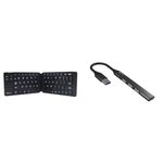 Portronics Chicklet Foldable QWERTY Keyboard, Mini Pocket Sized, Rechargeable, Bluetooth Wireless, O