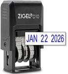 ZIGEL D10 Office Date Stamp - Self Inking Date Stamp - Blue