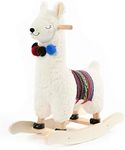 【New】 labebe - Plush Rocking Horse Lamb, Sheep Rocker for Child 1-3 Years Old, Wooden Stuffed Rocking Animal for Boy&Girl, White Kid Ride On Toy, Toddler Riding Toy for Outdoor&Indoor, Birthday Gift