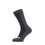 SEALSKINZ Wiveton Waterproof Warm Weather Mid Length Sock Black/Grey Unisex SOCK