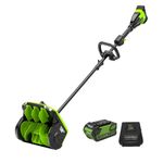Greenworks 40V 12" Brushless Cordless Snow Shovel with Led Lights&Directional Vanes, 25ft Throwing Distance, Electric Snow Thrower Blower Removal Tool for Winter Storm, 4.0Ah Battery&Charger Included