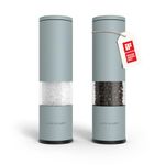 LARS NYSØM Salt and Pepper Grinder Set Manual, Stainless Steel Salt and Pepper Mills with Adjustable Ceramic Grinder I Design Spice Shakers (Sky Blue)
