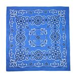 CTM® 27 Inch Extra Large Cotton Paisley Bandana (Pack of 6), Blue